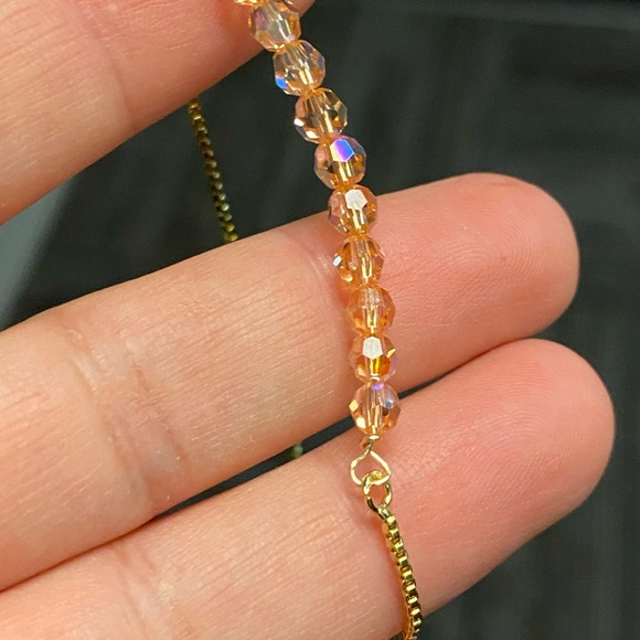 Light peach Swarovski crystal bracelet - Picture 4 of 4